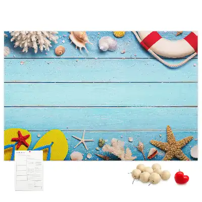 Printed Cork Board Seaside things