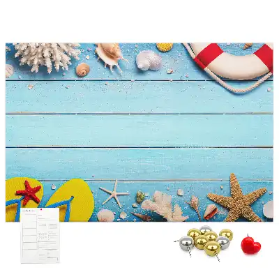 Printed Cork Board Seaside things