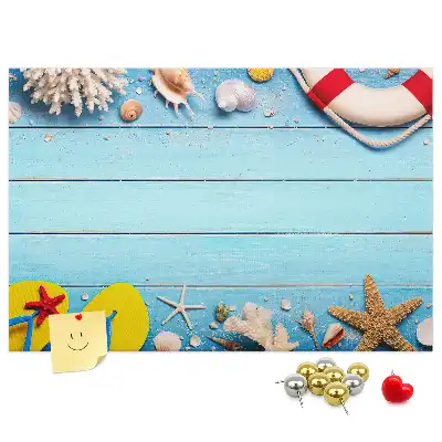 Printed Cork Board Seaside things