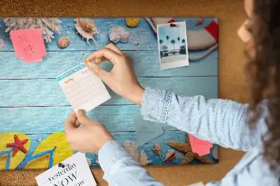 Printed Cork Board Seaside things