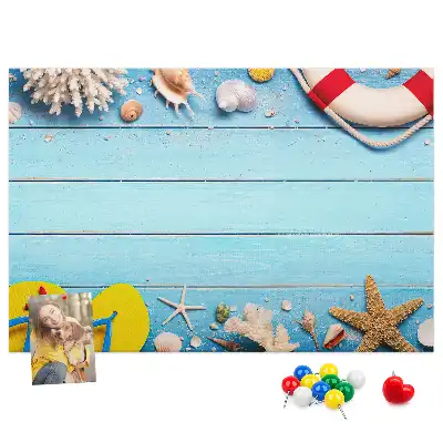 Printed Cork Board Seaside things