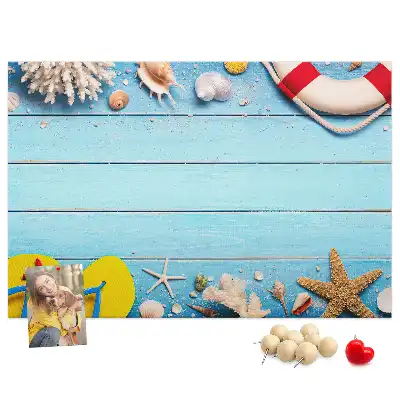 Seaside Themed Printed Cork Board