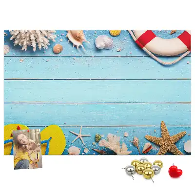 Seaside Themed Printed Cork Board