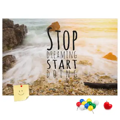 Printed Cork Memo Board Motivational text