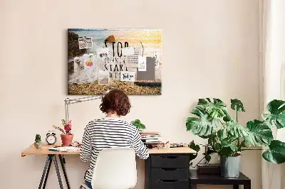 Printed Cork Memo Board Motivational text