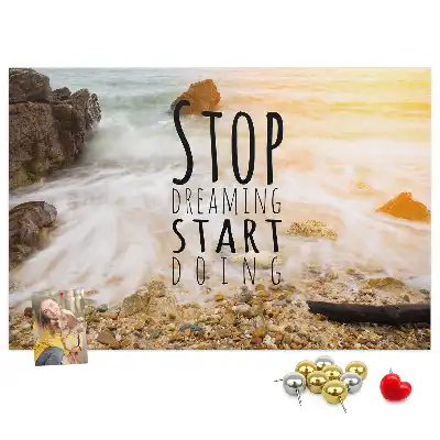 Printed Cork Memo Board Motivational text