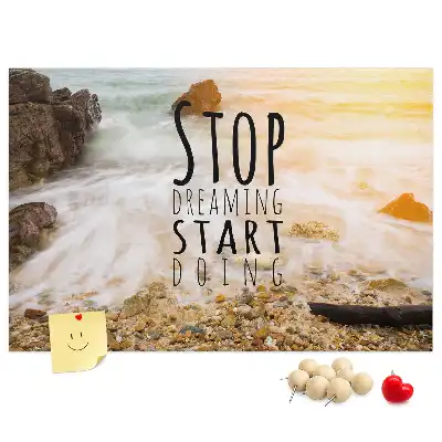 Printed Cork Memo Board Motivational text