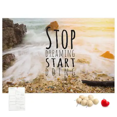 Printed Cork Memo Board Motivational text