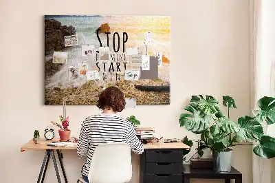 Printed Cork Memo Board Motivational text