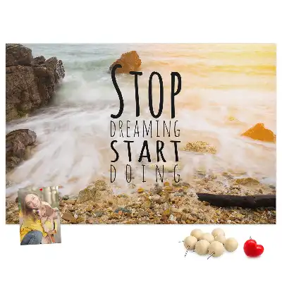 Printed Cork Memo Board Motivational text