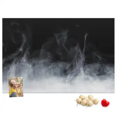 Cork memo board Smoke