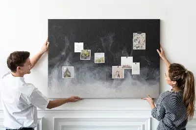 Cork memo board Smoke