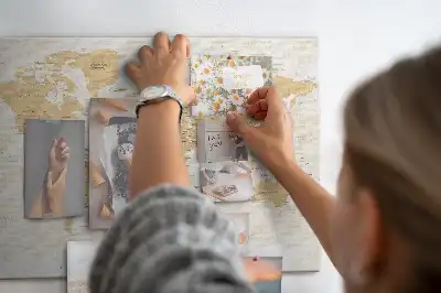 Printed Cork Board Political World Map