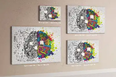 Brain Abstraction Printed Cork Memo Board