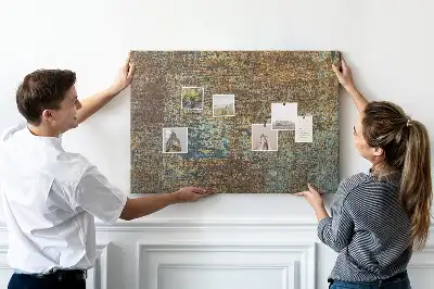 Rust on metal cork memo board