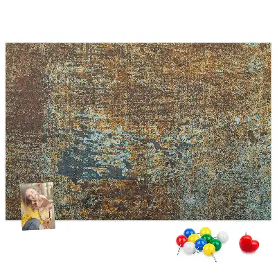 Rust on metal cork memo board