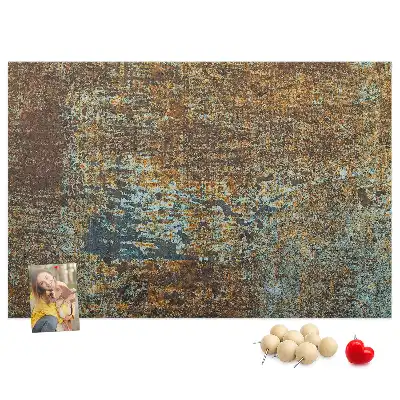 Rust on metal cork memo board