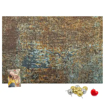 Rust on metal cork memo board