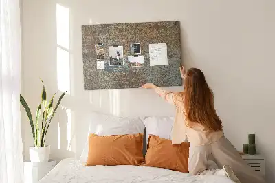 Rust on metal cork memo board