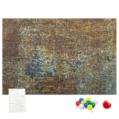 Rust on metal cork memo board