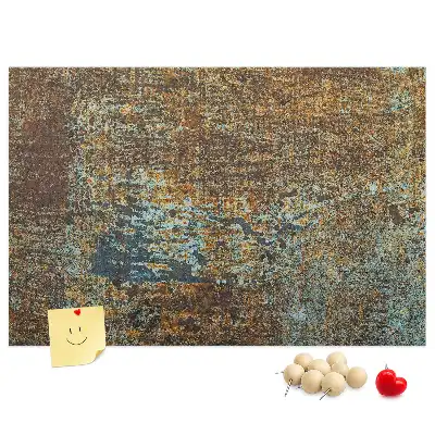Rust on metal cork memo board
