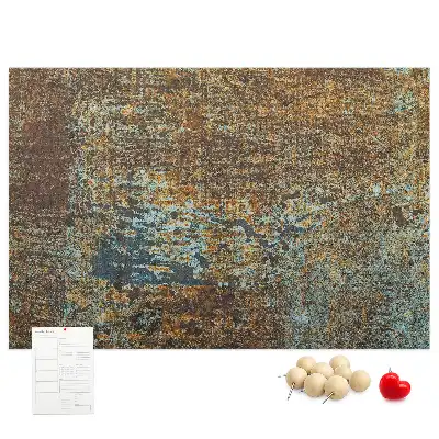 Rust on metal cork memo board