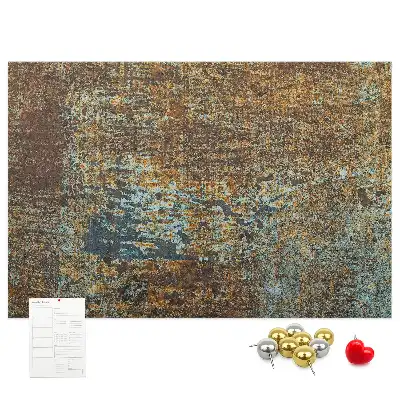 Rust on metal cork memo board