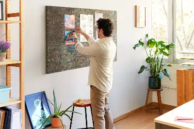 Rust on metal cork memo board