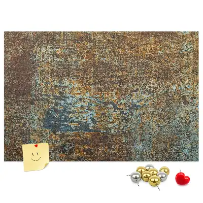 Rust on metal cork memo board