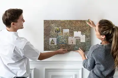 Rust on metal cork memo board