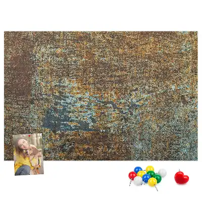 Rust on metal cork memo board
