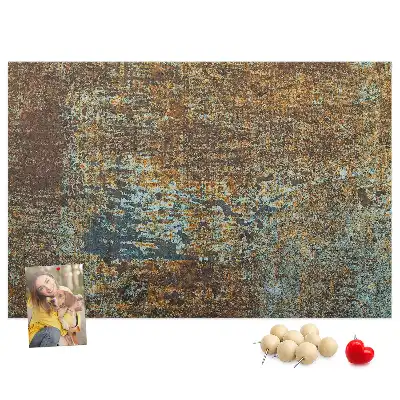 Rust on metal cork memo board