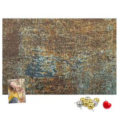 Rust on metal cork memo board