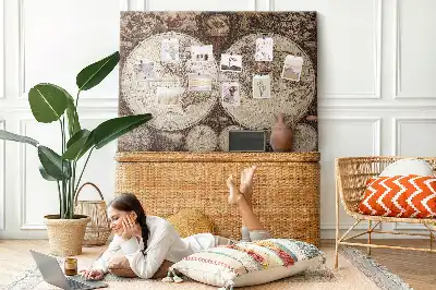 Printed Old World Map Cork Board