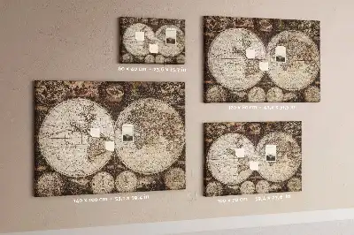 Printed Old World Map Cork Board