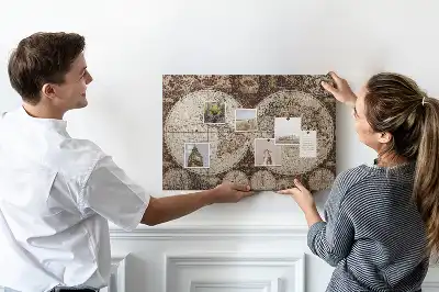 Printed Old World Map Cork Board