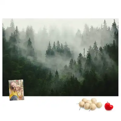 Misty Forest Printed Cork Memo Board