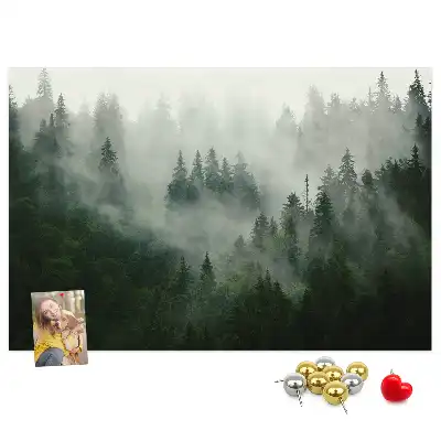 Misty Forest Printed Cork Memo Board