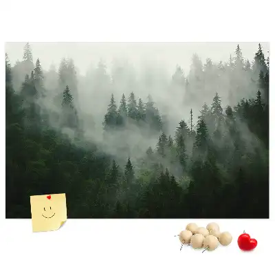 Misty Forest Printed Cork Memo Board