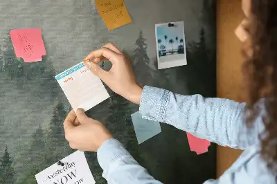 Printed Cork Memo Board Misty forest