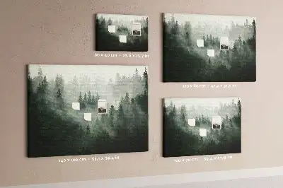 Printed Cork Memo Board Misty forest