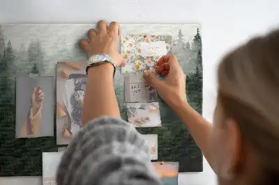 Printed Cork Memo Board Misty forest