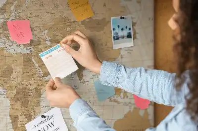 Printed World Map Cork Memo Board