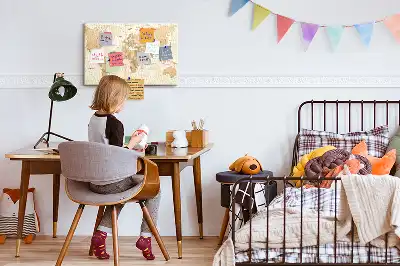 Printed World Map Cork Memo Board