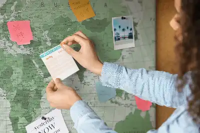 Printed Cork Board Political World Map