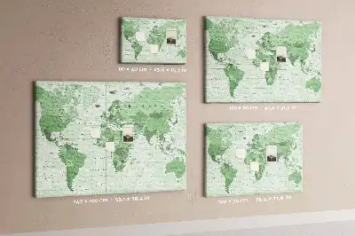 Printed Cork Board Political World Map