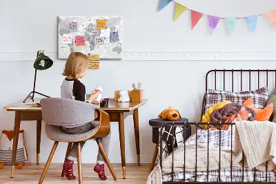 Printed World Map Cork Memo Board