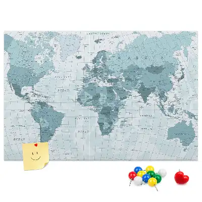 Cork memo board Political World Map