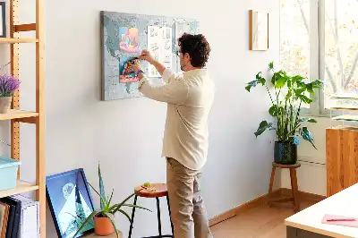 Cork memo board Political World Map