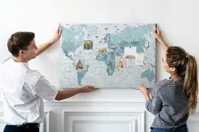 Cork memo board Political World Map